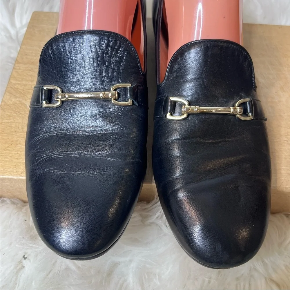 Marc Cain Black Leather Slip-On Loafers